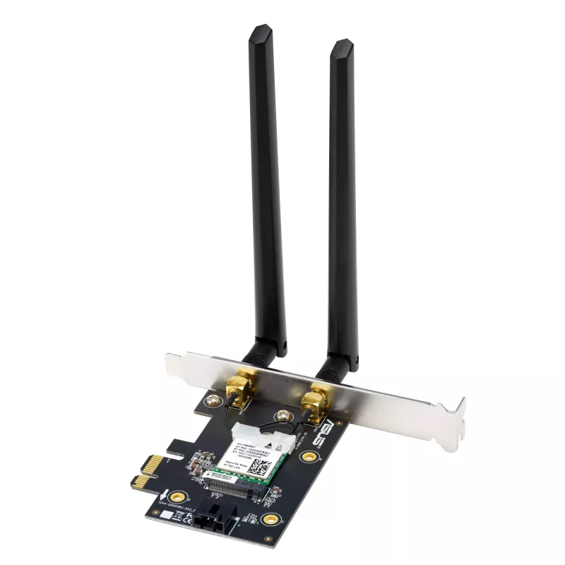 ASUS PCE-AXE5400 scheda WLAN interna – PCIe, Wi-Fi 6E Tri-Band (2,4/5/6 GHz), 2402 Mbit/s, Bluetooth 5.2