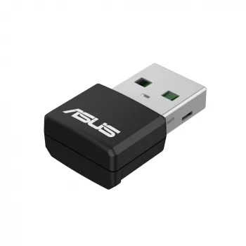 Adattatore di rete ASUS USB-AX55 Nano AX1800 Wi-Fi 6 Dual Band adattatore USB WLAN, 1800 Mbps, nero