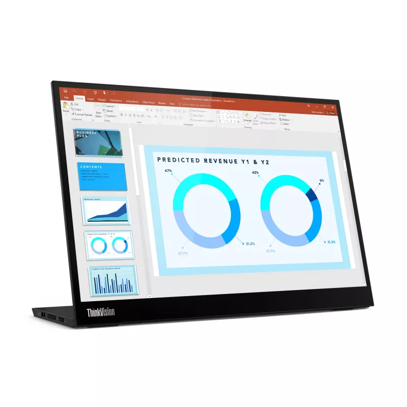 Monitor Lenovo ThinkVision M14d, 35,6 cm (14 inch), 2240 x 1400 pixel, 2.2K, LED, 8 ms, nero