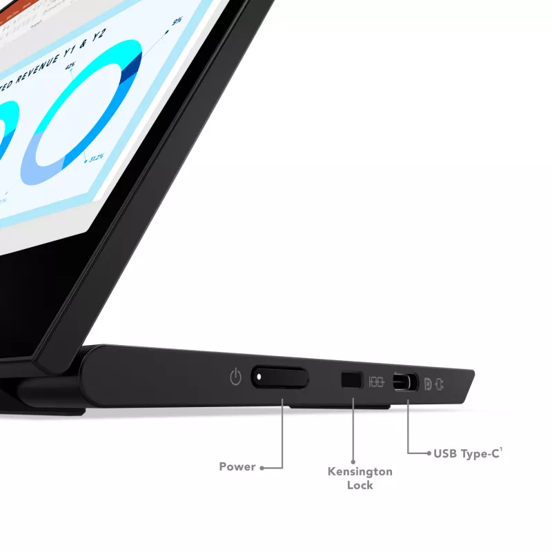 Monitor Lenovo ThinkVision M14d, 35,6 cm (14 inch), 2240 x 1400 pixel, 2.2K, LED, 8 ms, nero