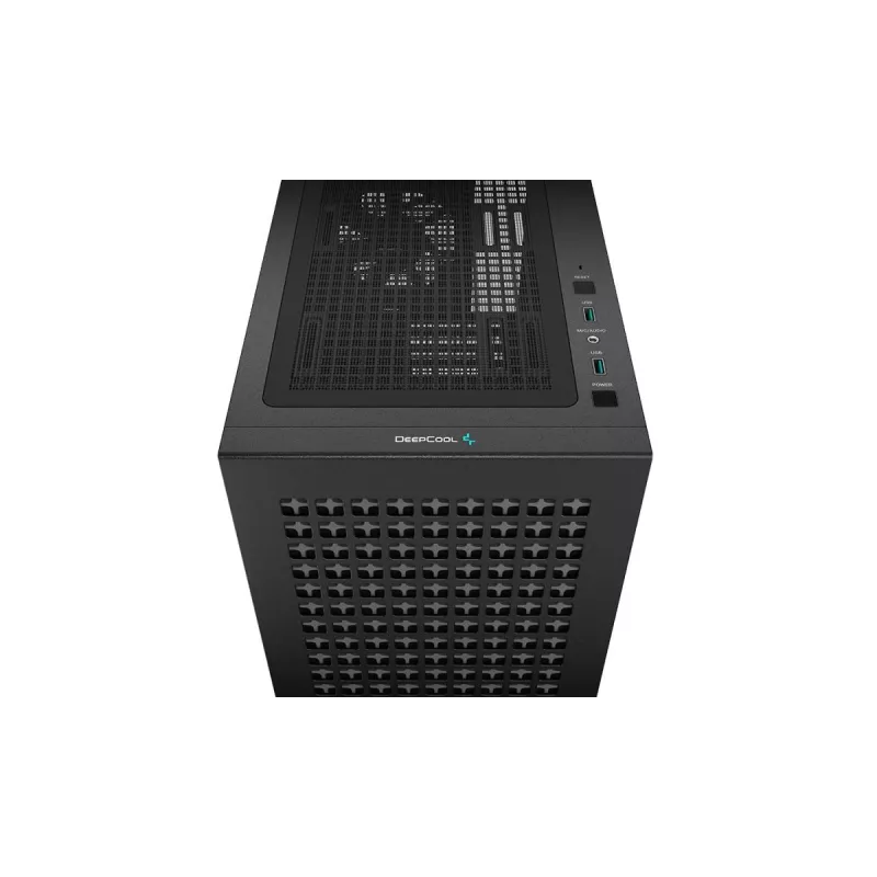 Case PC DeepCool CH370 mini tower — microATX/Mini-ITX, vetro temperato, supporto per GPU fino a 32 cm