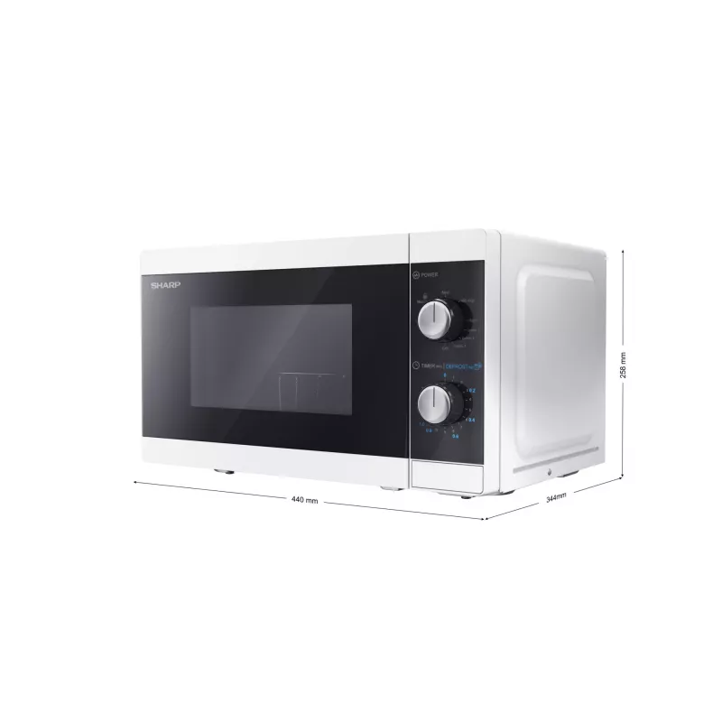Forno a microonde Sharp YC-MG01E-W nero, bianco microonde con grill da tavolo 20 L 800 W