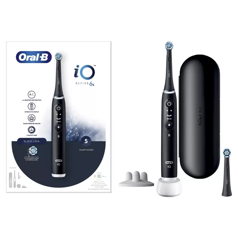 Spazzolino elettrico a vibrazione Oral-B iO 6 per adulti nero