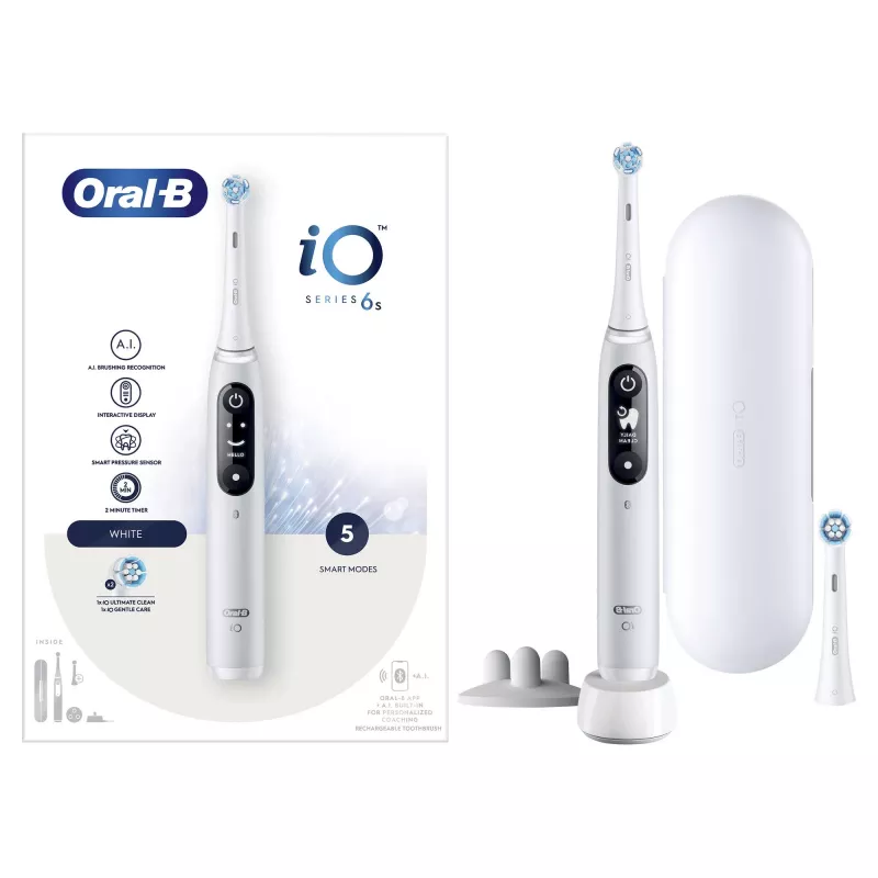 Spazzolino elettrico a vibrazione Oral-B iO 6 adulti bianco