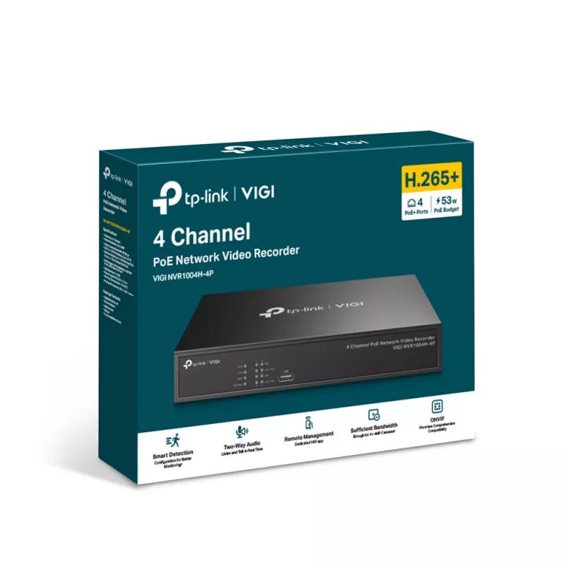 Videoregistratore di rete TP-Link VIGI 4 canali PoE+