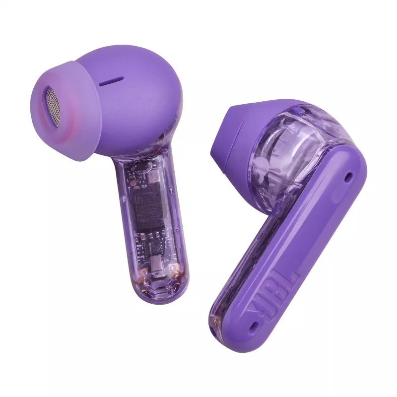 Auricolari JBL Tune Flex Ghost Edition True Wireless Stereo (TWS) in-ear per chiamate/musica Bluetooth viola, traslucido