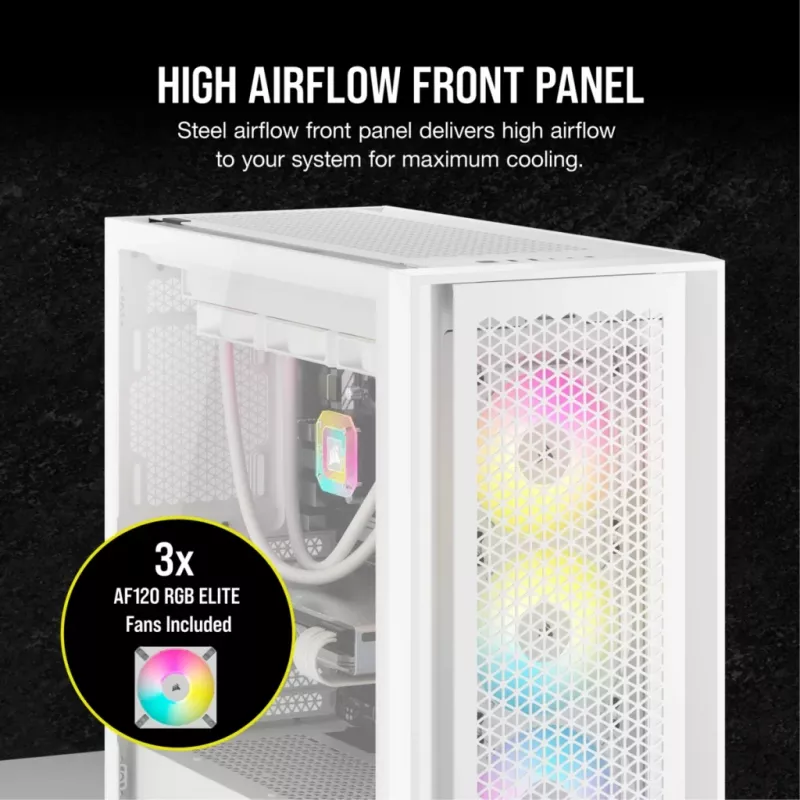 Case per PC Corsair iCUE 5000D RGB Airflow Midi-Tower bianco