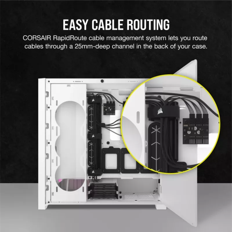 Case per PC Corsair iCUE 5000D RGB Airflow Midi-Tower bianco