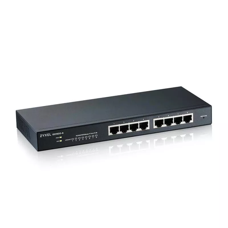 Zyxel GS1900-8 Managed L2 Gigabit Ethernet (10/100/1000) nero