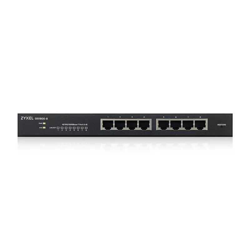 Zyxel GS1900-8 Managed L2 Gigabit Ethernet (10/100/1000) nero