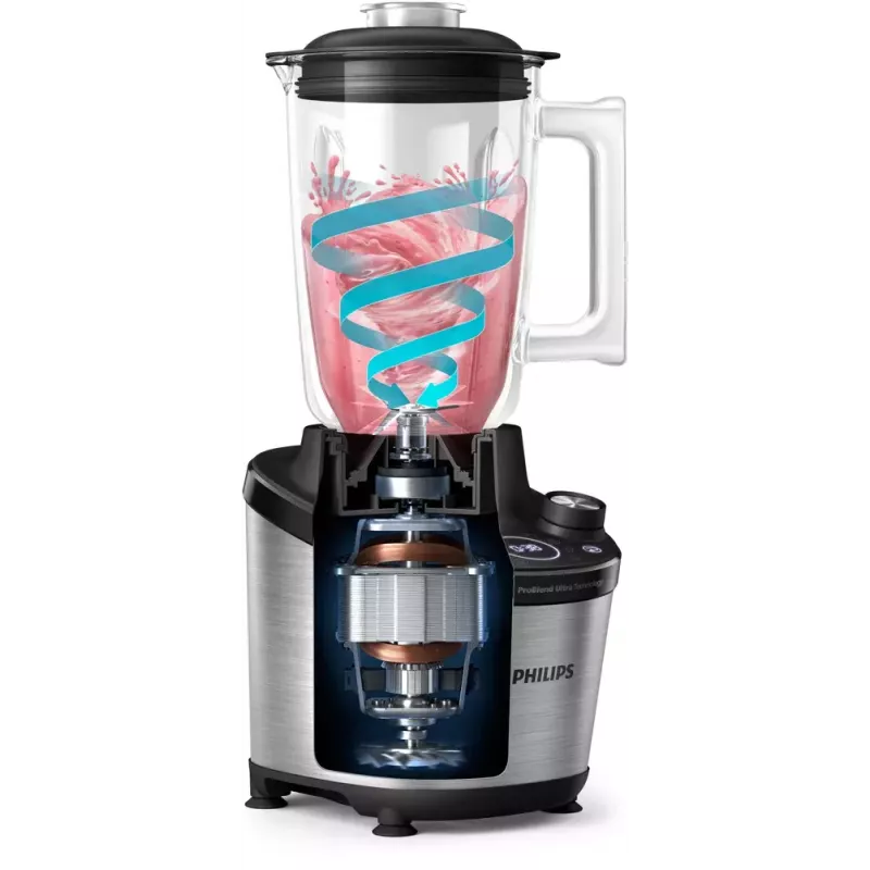 Mixer da tavolo Philips Serie 7000 HR3760/00 nero metallizzato