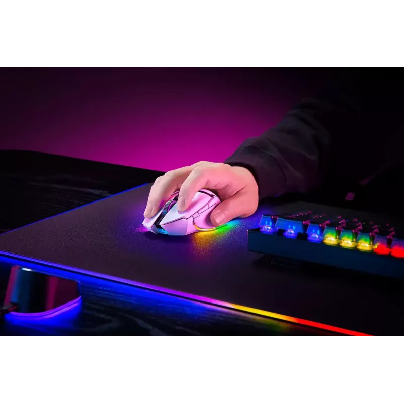 Razer Basilisk V3 Pro mouse wireless per giocatori, bianco