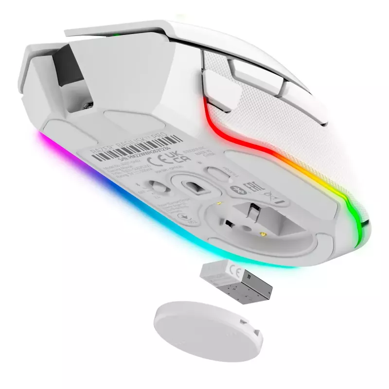 Razer Basilisk V3 Pro mouse wireless per giocatori, bianco