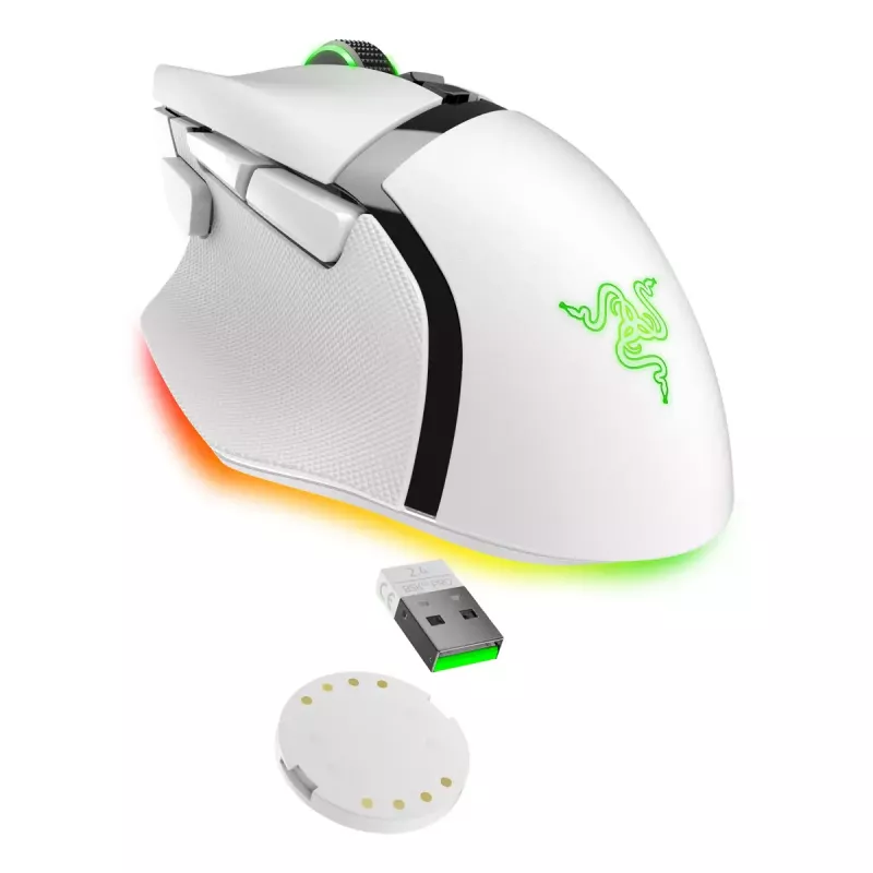 Razer Basilisk V3 Pro mouse wireless per giocatori, bianco