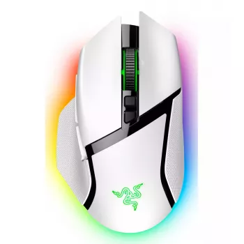Mouse gaming Razer Basilisk V3 Pro — per destrorsi, ottico 30.000 DPI, RF Wireless/Bluetooth/USB-C, bianco
