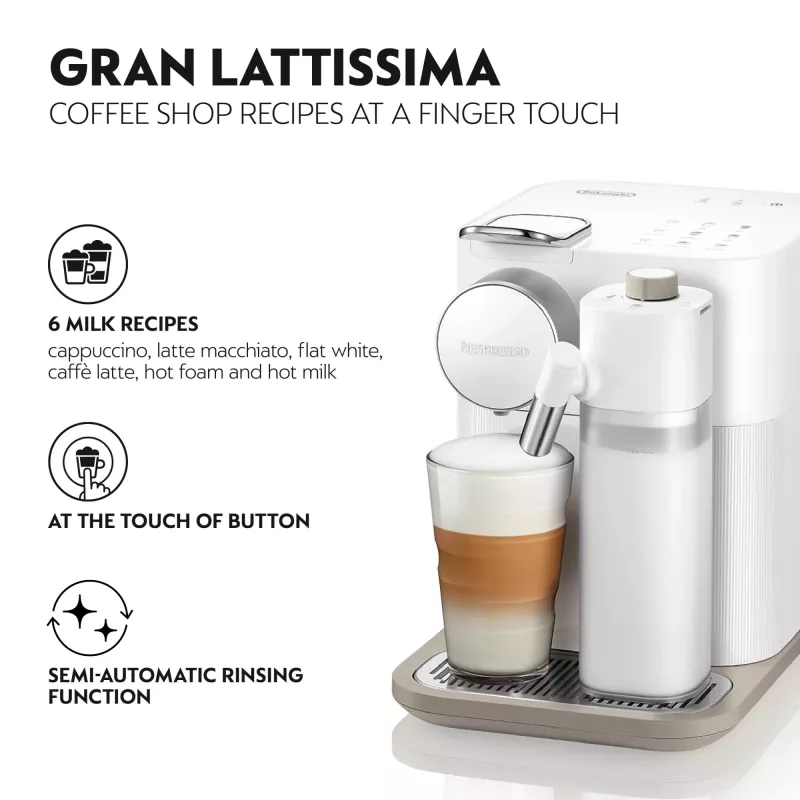 De’Longhi Lattissima One Nespresso Gran Lattissima macchina per caffè di Delonghi, Elegantes Dunkel