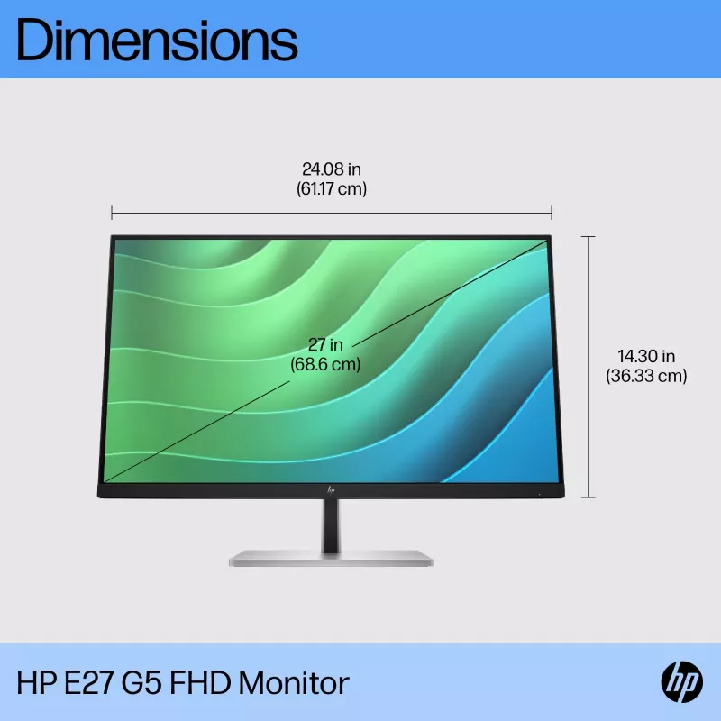 HP E27 G5 monitor FHD, 68,6 cm (27