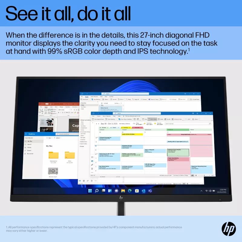 HP E27 G5 monitor FHD, 68,6 cm (27