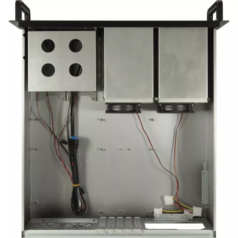 Inter-Tech IPC 3U-3508 chassis per server di archiviazione, rack 48,3 cm 3U, ATX, SATA/SAS Hot-Swap, 2x vani esterni da 5,25 pollici, senza alimentatore, nero