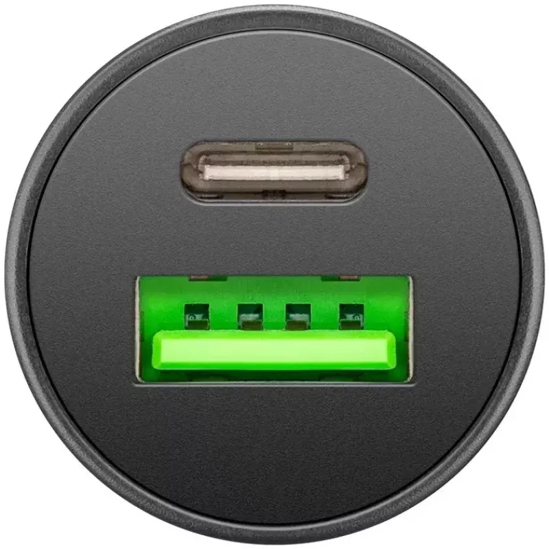 Goobay caricabatterie rapido auto dual-USB USB-C PD 45W nero