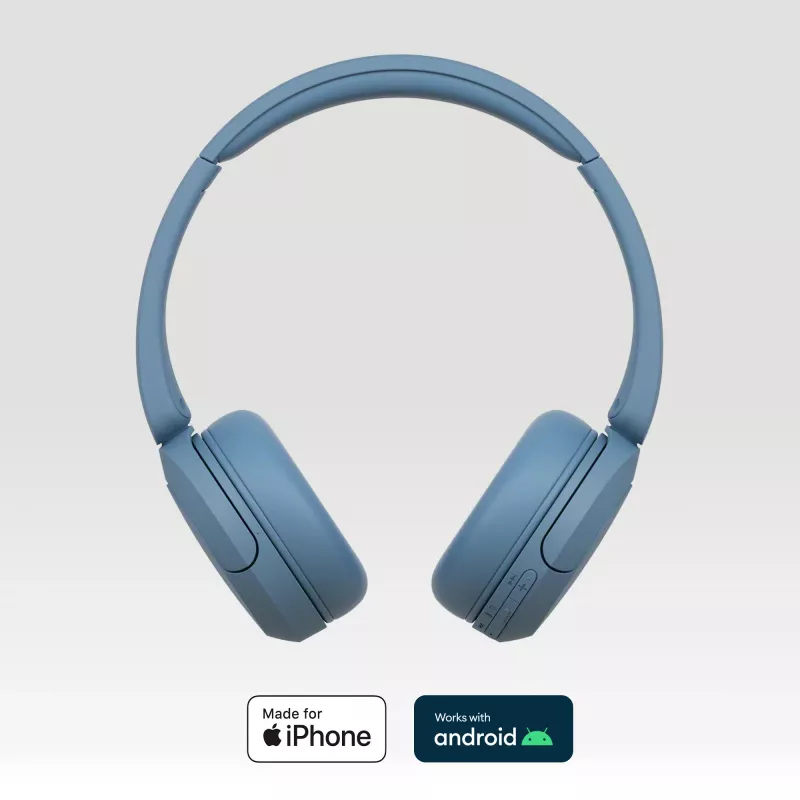 Sony WH-CH520 cuffie wireless archetto headset telefonate/musica USB Type-C blu