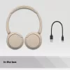 Sony WH-CH520 Cuffie Wireless Ad Archetto Telefonate/Musica USB Type-C Bluetooth Base Di Ricarica Crema
