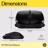 HP 250 Dual Mouse, ambidestro, Bluetooth + USB Type-A, 1600 DPI, Nero