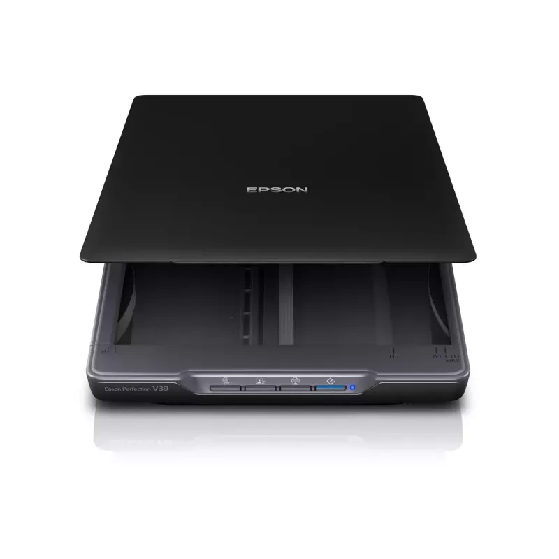 Scanner Piano Epson Perfection V39II — A4, 4800 x 4800 DPI, CIS, Alimentato USB, Nero