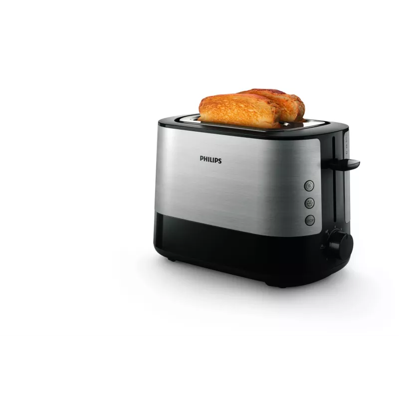 Philips Viva Collection HD2635/90 Tostapane 7 2 Fette Nero, Titanio