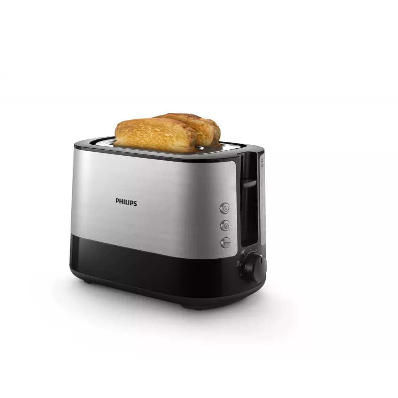 Philips Viva Collection HD2635/90 Tostapane 7 2 Fette Nero, Titanio