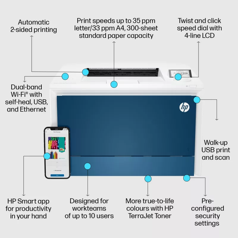 Stampante HP Color LaserJet Pro 4202dw Laser Colore