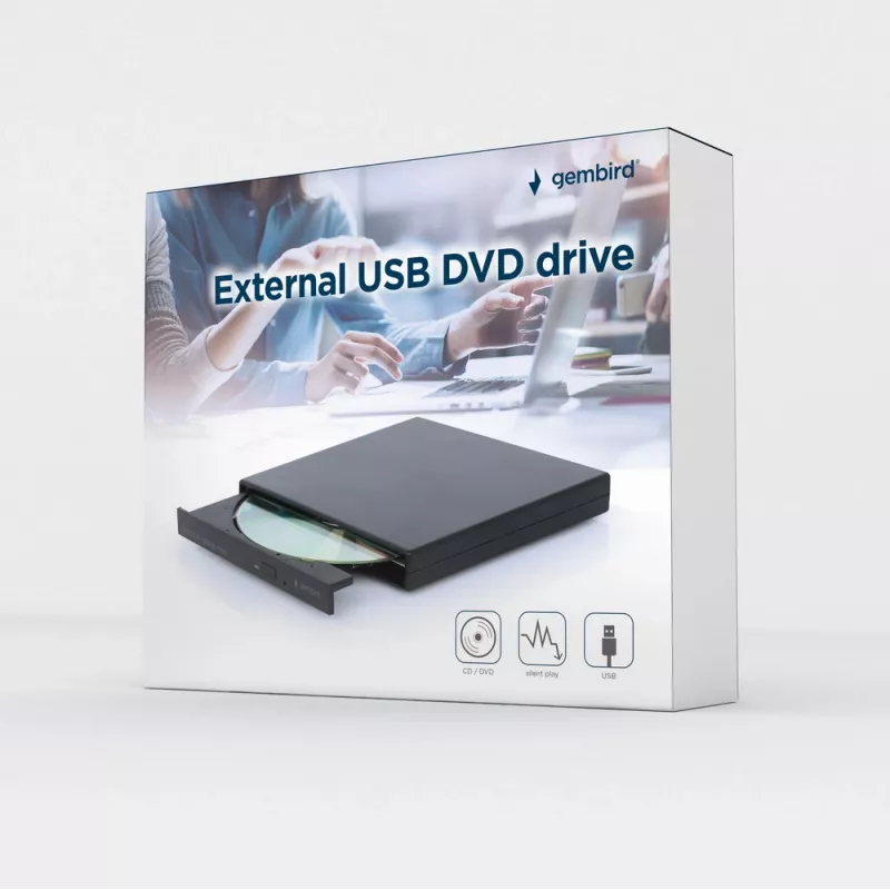 GEMBIRD Unità Masterizzatore DVD USB Esterno 24x - Nero