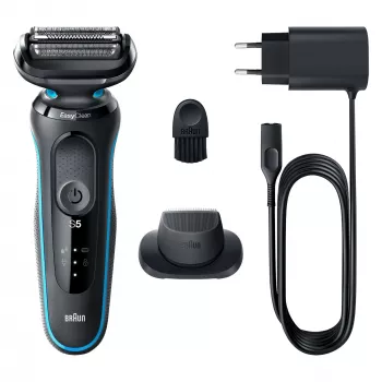 Braun Series 5 51-M1200s Rasoio Uomo Rasoio A Lamina Trimmer Nero, Blu