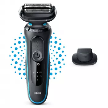 Braun Series 5 51-M1200s Rasoio Uomo Rasoio A Lamina Trimmer Nero, Blu
