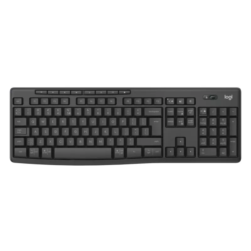 Set tastiera e mouse Logitech MK370 Combo for Business — Full-Size QWERTY (US International), RF Wireless + Bluetooth, Grafite
