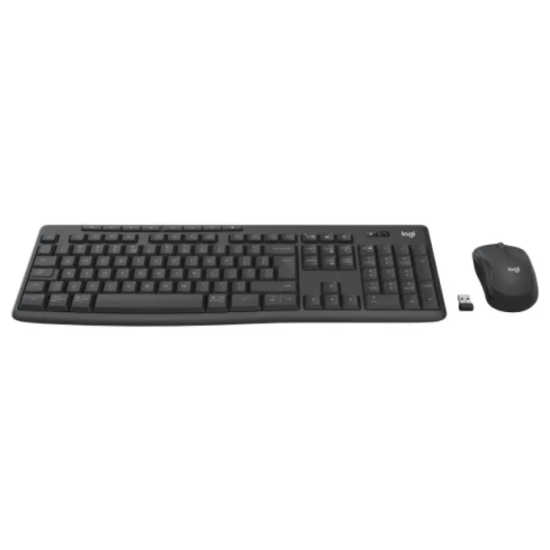 Set tastiera e mouse Logitech MK370 Combo for Business — Full-Size QWERTY (US International), RF Wireless + Bluetooth, Grafite