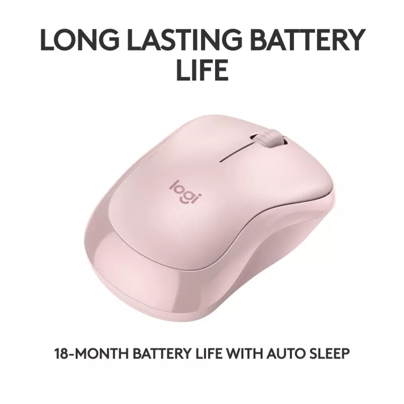 LOGITECH M240 mouse silenzioso - Bluetooth - rosa