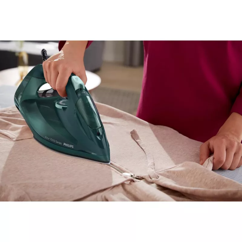 Philips serie 7000 DST7050/70 ferro da stiro ferro da stiro a vapore suola SteamGlide Elite 2800 W verde