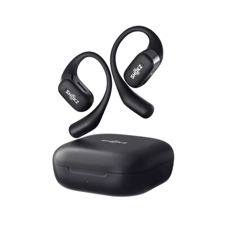 SHOKZ OpenFit cuffie wireless ad archetto chiamate/musica/sport/quotidiano Bluetooth nero