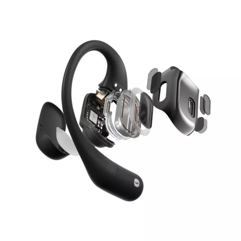 SHOKZ OpenFit cuffie wireless ad archetto chiamate/musica/sport/quotidiano Bluetooth nero