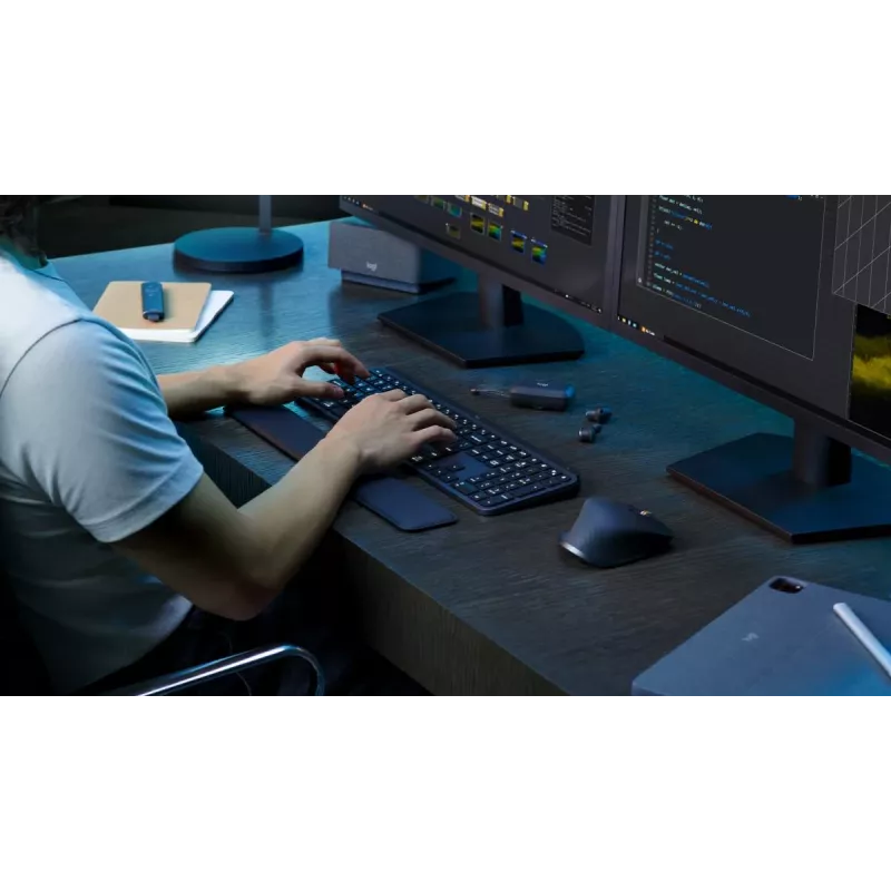 Logitech MX Keys S tastiera universale RF wireless Bluetooth QWERTY danese finlandese norvegese svedese grafite