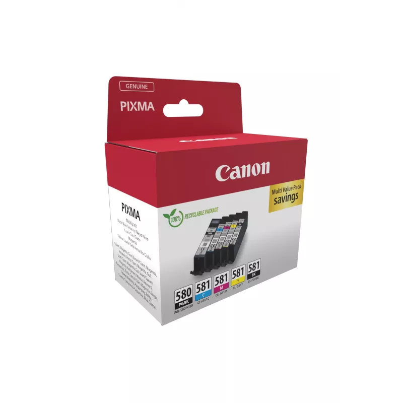 Canon 2078C007 cartuccia d'inchiostro 5 pz. originale nero, blu, ciano, magenta, giallo
