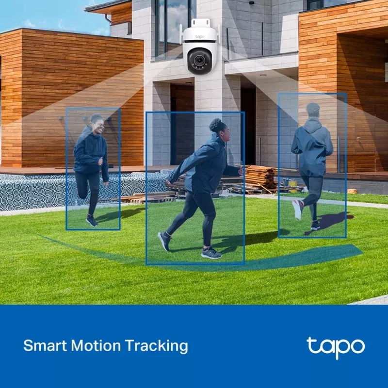 TP-Link Tapo telecamera di sicurezza Wi-Fi outdoor Pan/Tilt, telecamera di sicurezza IP, interno ed esterno, wireless, CE, FCC, RoHS, RCM, soffitto, nero, bianco