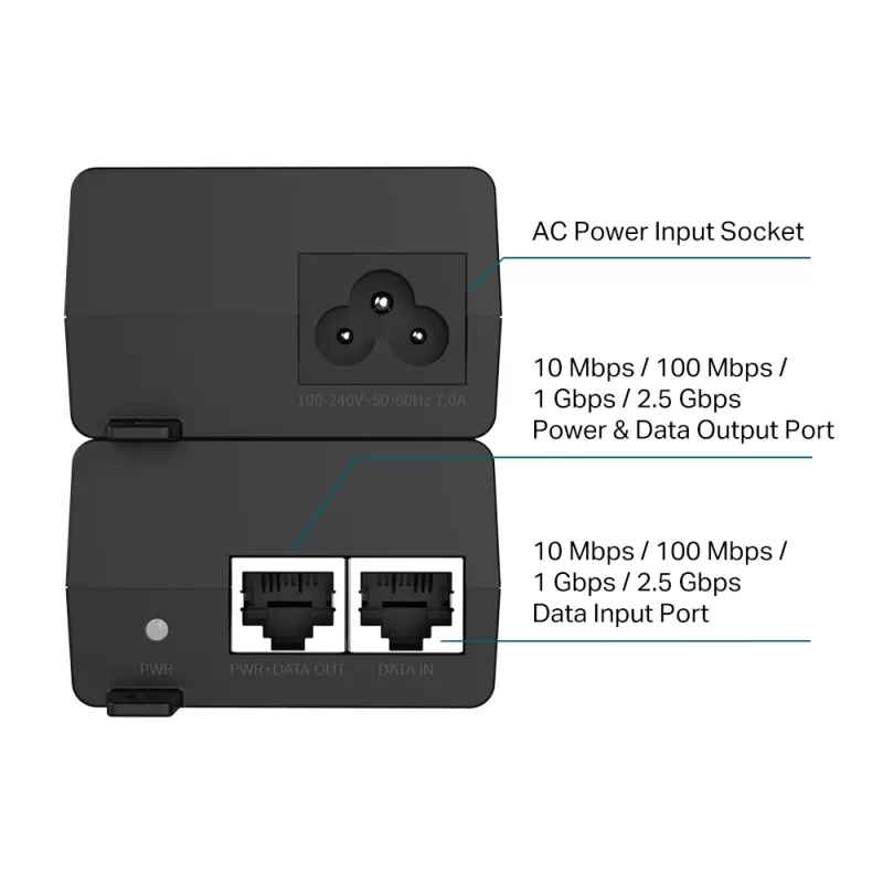 TP-Link Omada iniettore adattatore PoE+ 2.5G