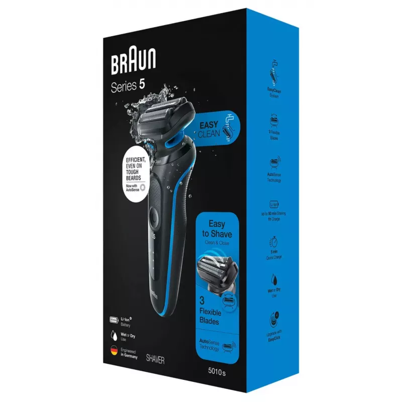 Braun 51-B1000s rasoio a lamina nero, blu