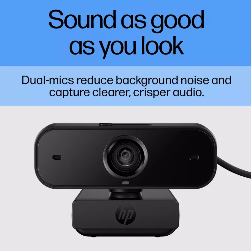 HP 430 Webcam FHD, 2 MP, 1920 x 1080 pixel, Full HD, 60 fps, 85°, Home