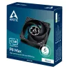 Ventola 80 mm Arctic P8 Max High-Performance PWM, diametro 80 mm, nero, flusso d'aria 67,96 m³/h, 0,6 Sone