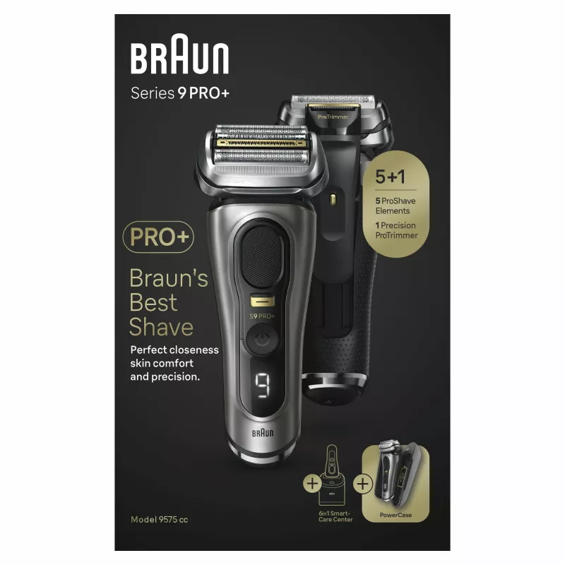 Braun Series 9 Pro+ 9575cc rasoio wet & dry rasoio a lamina trimmer metallic