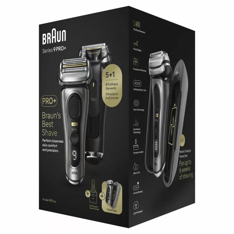 Braun Series 9 Pro+ 9575cc rasoio wet & dry rasoio a lamina trimmer metallic