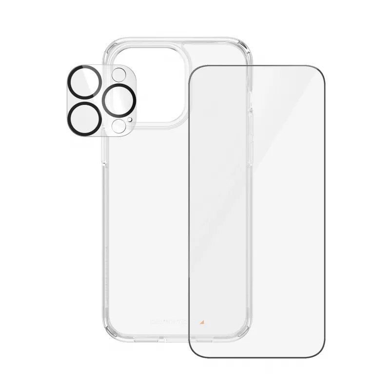 PanzerGlass ® bundle 3-in-1 iPhone 15 Pro Max, Apple, Apple - iPhone 15 Pro Max, applicazione a secco, antiurto, trasparente, 1 pezzo